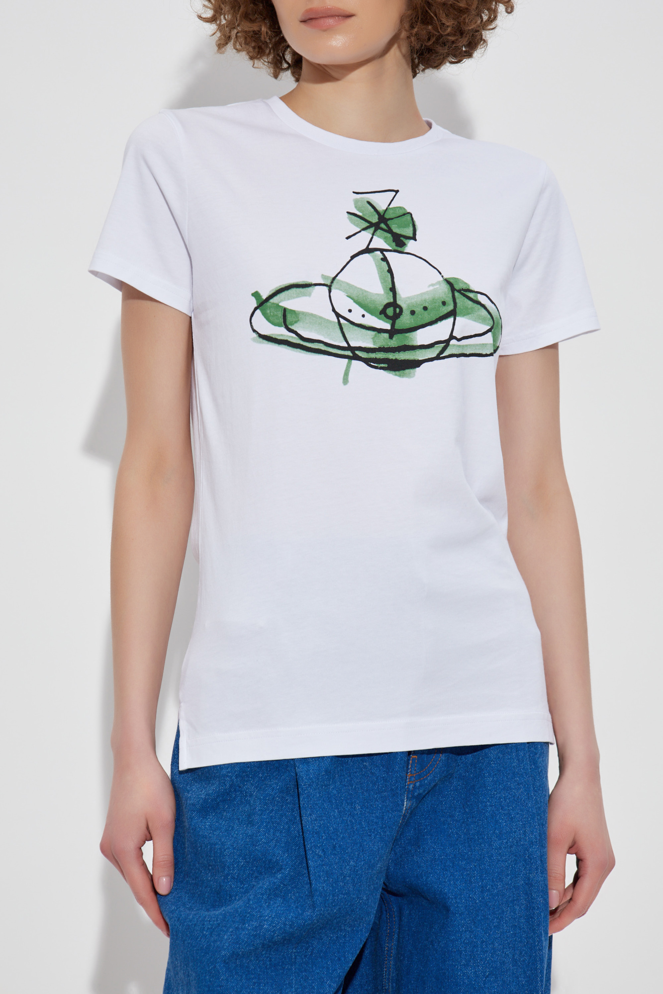 White T-shirt with logo Vivienne Westwood - Vitkac AS